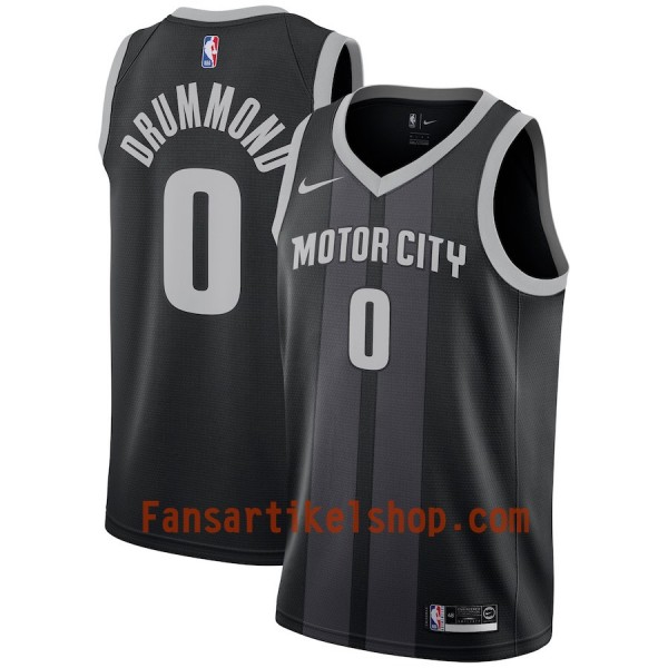 Detroit Pistons Trikot Andre Drummond 0 2018-19 Nike City Edition Schwarz Blau Swingman - Herren Detroit Pistons Trikot Andre Drummond 0 2018-19 Nike City Edition Schwarz Blau Swingman - Herren